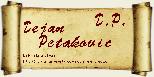 Dejan Petaković vizit kartica